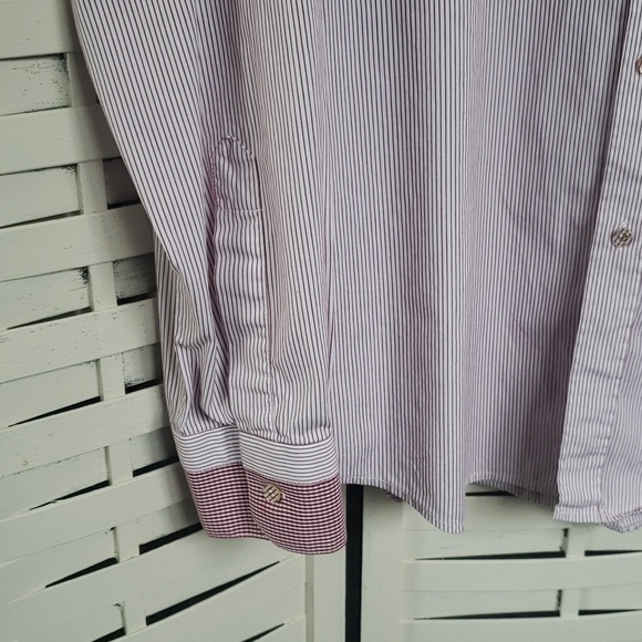 Dolce & Gabbana pink and red mens button down shirt 17 - Picture 3 of 8